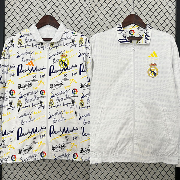 24/25 Real Madrid Double-sided Windbreaker (White)