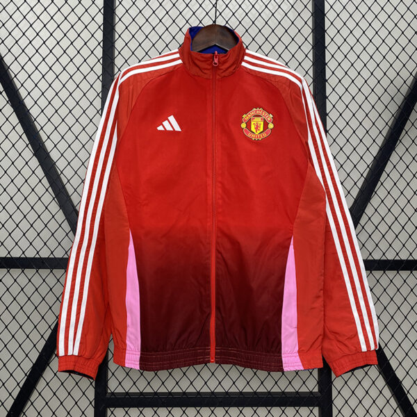 24/25 Manchester United Double-sided Windbreaker (Red and Black)