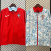 24/25 Portugal Double-sided Windbreaker (Red and White)
