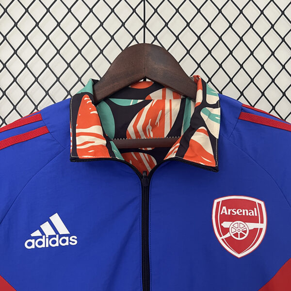 24/25 Arsenal Double-sided Windbreaker (Blue and Orange)