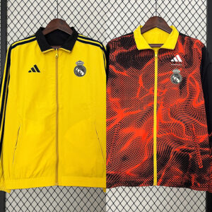 24/25 Real Madrid Double-sided Windbreaker (Yellow-red)