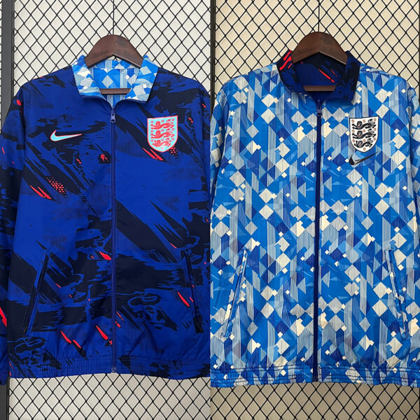 24/25 England Vintage Double-sided Windbreaker (Blue)