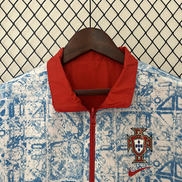 24/25 Portugal Double-sided Windbreaker (Red and White)