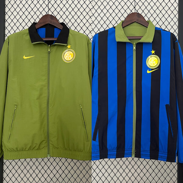 24/25 Inter Milan Double-sided Windbreaker (Green-blue)