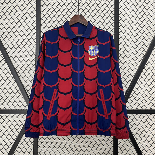 24/25 Barcelona double-sided windbreaker (blue and red)