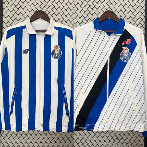 24/25 Porto double-faced windbreaker (blue and white)