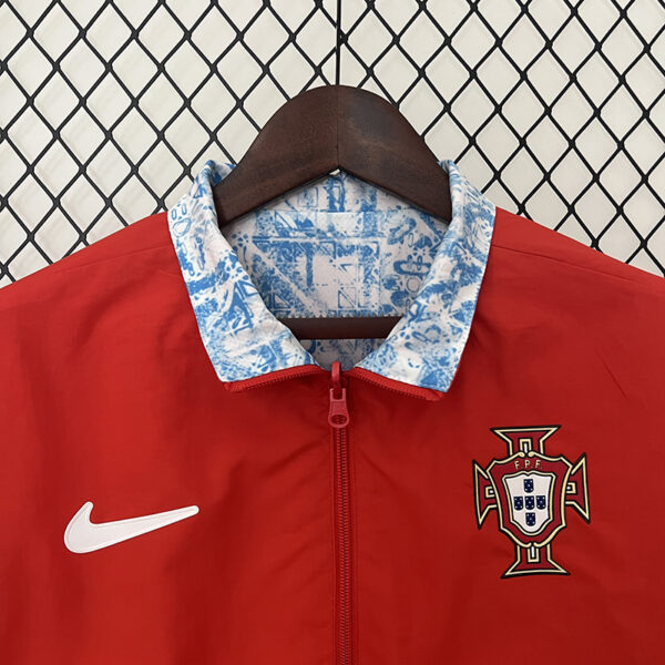 24/25 Portugal Double-sided Windbreaker (Red and White)