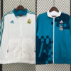 24/25 Real Madrid Retro Double-Sided Windbreaker (White and Blue)