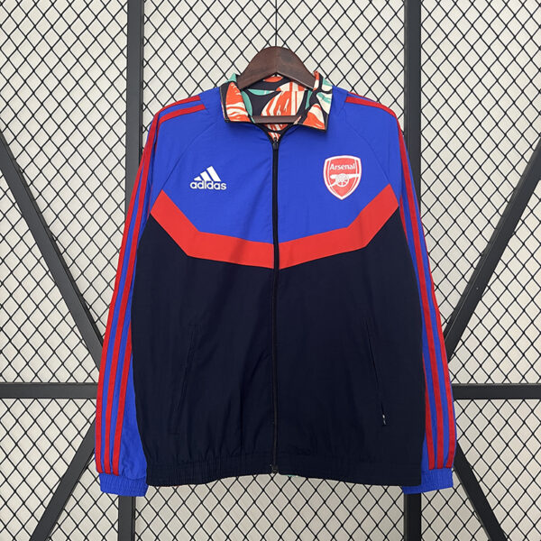 24/25 Arsenal Double-sided Windbreaker (Blue and Orange)