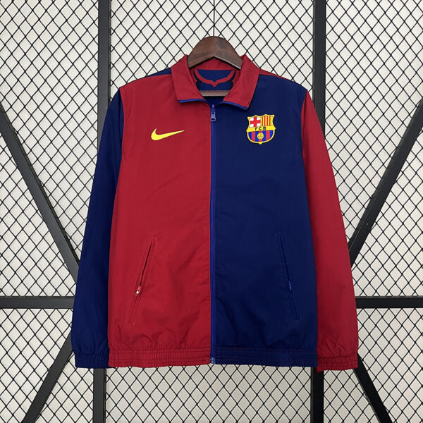 24/25 Barcelona double-sided windbreaker (blue and red)
